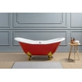 thumbnail image 4 of 61" Cast Iron R5161GLD-CH Soaking Clawfoot Tub and Tray with External Drain, 4 of 8
