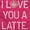 Heliconia, variant on I Love You A Latte Coffee Valentine Womens Slim Fit Graphic Tee Brisco Brands S