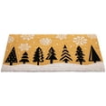 thumbnail image 6 of Northlight Trees and Snowflakes Natural Coir Christmas Outdoor Doormat 18" x 30", 6 of 6
