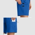 thumbnail image 6 of YUGYXL Womens Cargo Shorts Elastic Waist Hiking Shorts with Zipper Pockets Drawstring Lightweight Shorts Vacation Pants Blue S, 6 of 9