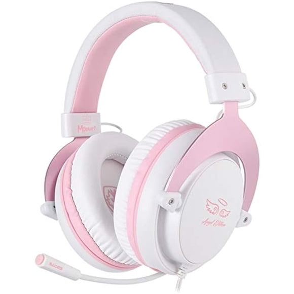 SADES Casques PlayStation4 -MPOWER- Écouteurs Stéréo de Jeu pour Xbox, PC, Téléphone Mobile, Casque Circum-Aural avec Micro Rétractable et Flexible & Coussinets Mémoire Doux pour Ordinateur Portable Mac Nintendo Switch Jeux