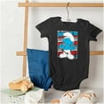thumbnail image 4 of Vintage Retro The Smurfs Cartoon Drip Romper Boys or Girls Infant Baby Brisco Brands NB, 4 of 6