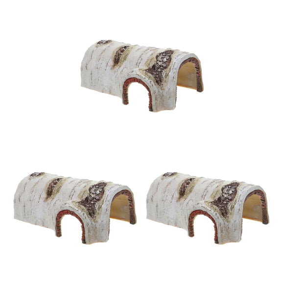 3 Pcs Tortoise Hideout Habitat Cave Realistic Reptile Decor
