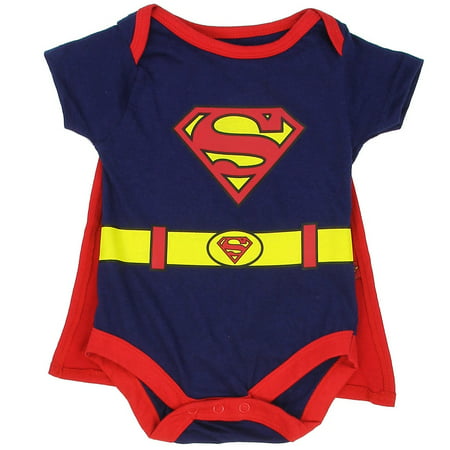 Superman Baby Boys' Short Sleeve Bodysuit with Cape