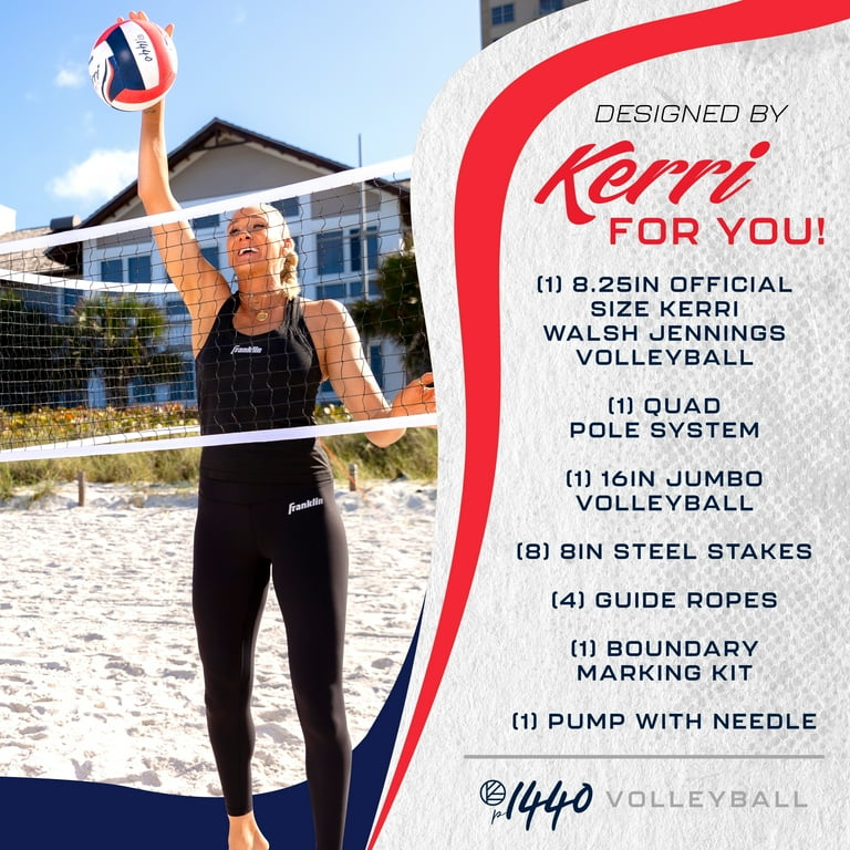 Kerri Walsh Jennings Edition Pro Quad Volleyball Set - Walmart.com
