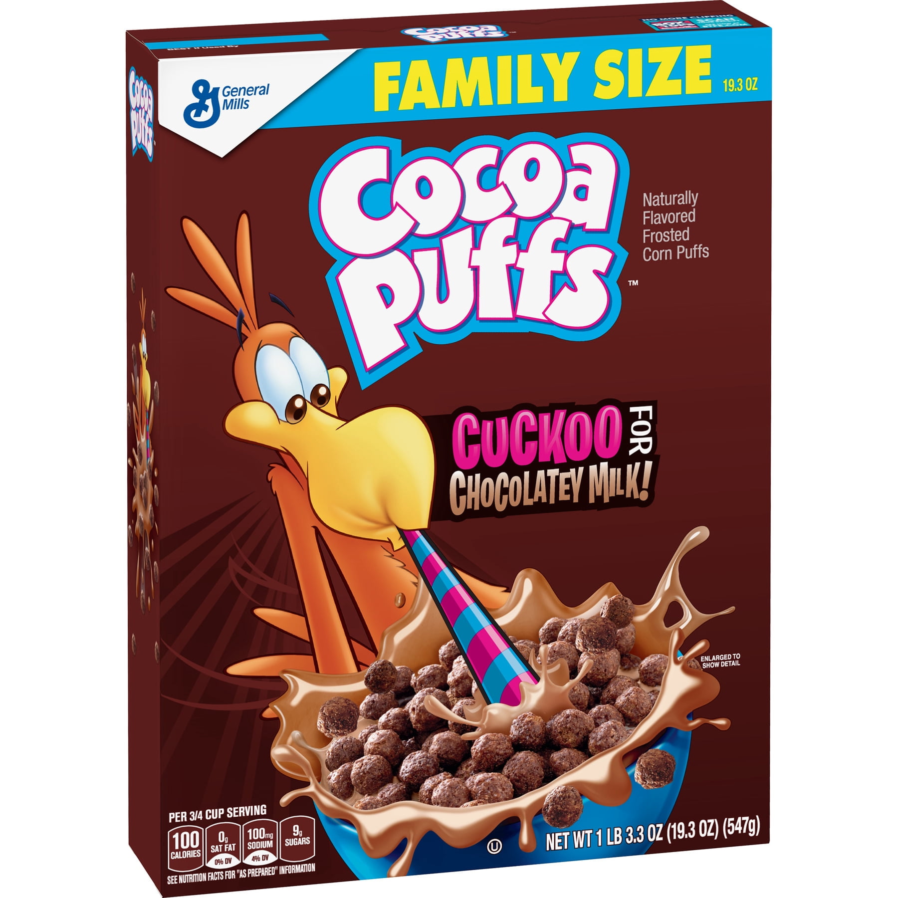 Cocoa Puffs, Chocolate Breakfast Cereal with Whole Grains, 19.3 oz
