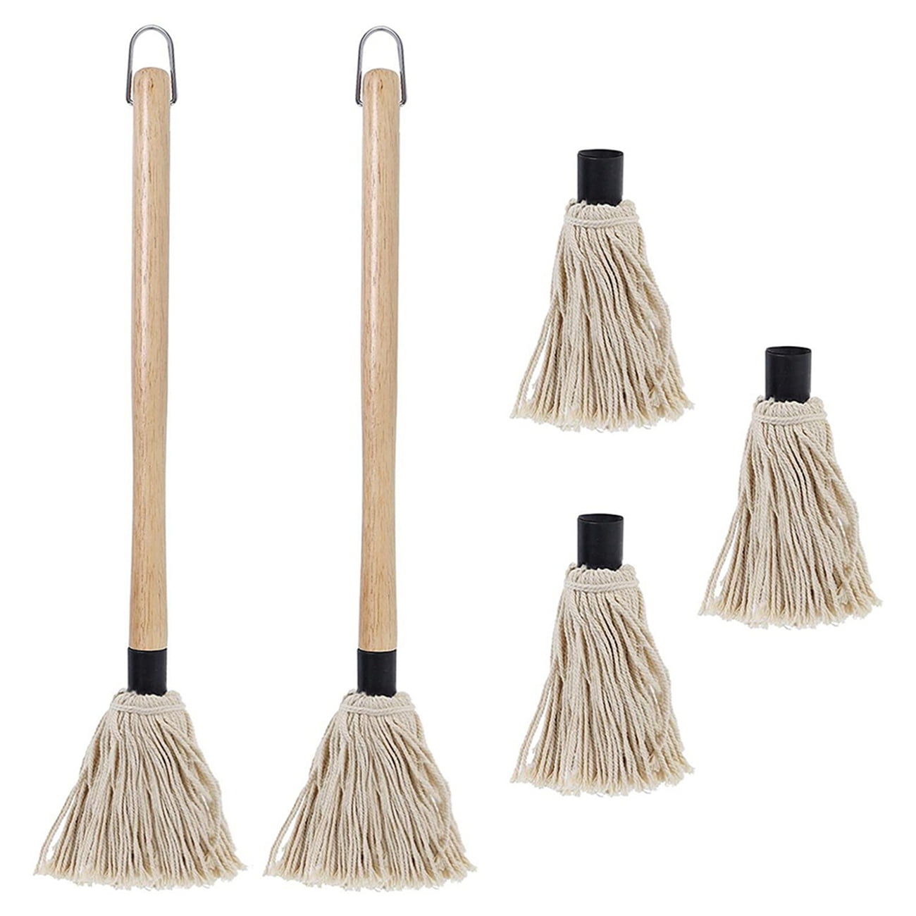 Barbecue BBQ Mop Brush Sauce Basting Brush with Long Wooden Handle Mop