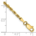 thumbnail image 2 of 14k Yellow Gold Anklet 9 inch 2.75 mm Diamond-cut Quadruple Rope Lobster Clasp Chain, 2 of 2