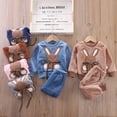 thumbnail image 2 of Conjunto de pijama de franela para niño y niña, ropa de dormir gruesa y cálida de dibujos animados, traje informal para el hogar de 0 a 5 años, para invierno y Navidad, novedad, 2 of 4