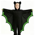 thumbnail image 6 of Ruyang Kids Boys Girls Hooded Jumpsuit Bat Wing Zip Up Halloween Outfit Autumn Holiday Party Dress Up Clothing 3-14 Years, 6 of 6