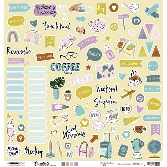 Scrap 200gr. Essentials Planners Collection nr.119