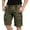 Army Green, variant on Gym Mens Shorts Drawstring Elastic Waist with Pockets Casual Hiking Trousers Loose Fit Shorts