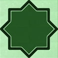 thumbnail image 1 of Ahgly Company Indoor Square Patterned Deep Emerald Green Area Rugs, 4' Square, 1 of 6