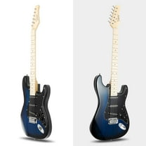 Glarry Beginner Electric Guitar Kit for Starter with 20W Amplifie, Dark Blue