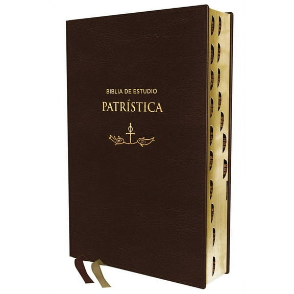 Rvr, Biblia de Estudio PatrÃ­stica, Leathersoft, MarrÃ³n, Interior a DOS Colores, Con Ãndice, Palabras de JesÃºs En Rojo, C, (Hardcover)