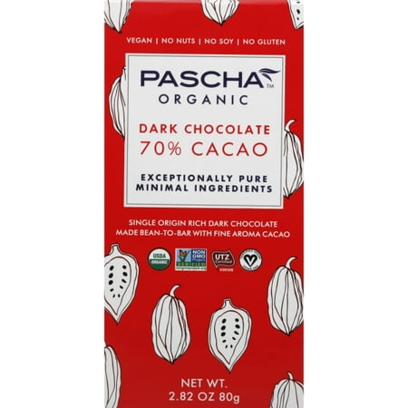 Organic Chocolate Dark, 70% Cacao Pascha Organic 1  (2.82 oz)