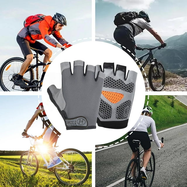Cycling Half Finger Gloves for Spring Summer Sports Windproof Elastic Breathable Wear Biking Gear