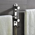 thumbnail image 5 of Bathroom Towel Rail with 2 Bars 180°Rotating Towel Rails in SUS304 Stainless Steel Wall Mounted Towel Rail for Bathroom Kitchen Sink (Chrome Silver)32, 5 of 5