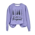 thumbnail image 4 of EGNMCR Chandail en Molleton de Noël Col Rond Imprimé Ample Manches Longues Sans Capuche, 4 of 4