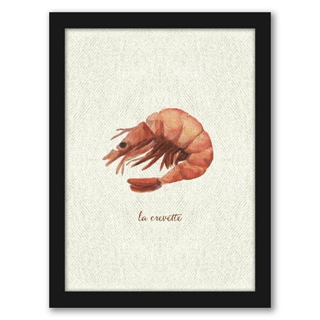 

Americanflat French Kitchen Seafood Shrimp by Samantha Ranlet Black Frame Wall Art