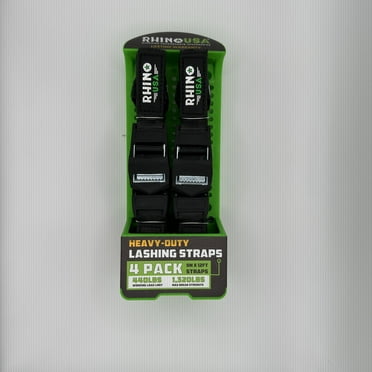 Rhino USA Tie-Down Lashing Straps, 4 Pack