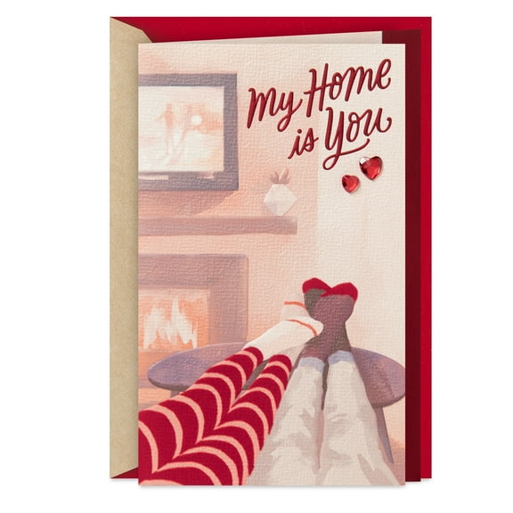 Hallmark Romantic Valentine's Day Greeting Card for Her (For the Woman I Love, My Home Is You)