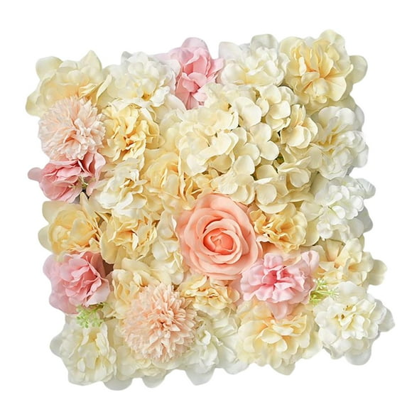 Panel de pared artificiales Colcomx 15 pulgadas x 15 pulgadas seda floral