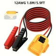 thumbnail image 2 of EIRZNGXQ Jumper Cables Alligator Clips Replacement for Car Riding Mower Motorcycle, Portable Emergency Starting Power Supply, Silicone Wire 8AWG 2FT Automotive Booster Cables for Starting Tool, 2 of 8