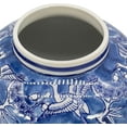 thumbnail image 5 of Galt International Blue & White Floral Crane Chinoiserie Jar 12" w/Lid - Ginger Jar, Tea Storage, Decorative, Home Decor Jar, 5 of 13