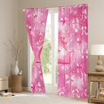 thumbnail image 3 of Manfei Monogrammed L Theme Curtains Pack of 2 (42x84 Each),Gcute Bowtie Bowknot Curtains Blackout,Pink Ribbon Bow Bedroom Curtains For Girl Teens,Ultra Soft Bedroom Decor, 3 of 6