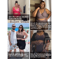 thumbnail image 4 of SHEWIN Women Plus Size Bikini Sets Two Piece Tummy Control Swimsuits V Neck Color Block High Waisted Bathing Suits Black 3X, 4 of 10