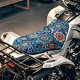 thumbnail image 4 of Binienty Boho Mandala ATV Seat Cover Blue Motorcycle Flexible Seat Protector Compatible with Sportsman Rancher Foreman Scrambler Kodiak Most ATV, 4 of 8