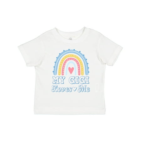 

Inktastic My Gigi Loves Me Retro Rainbow Gift Toddler Toddler Girl T-Shirt