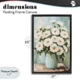 thumbnail image 4 of Stupell Industries Rustic Lodge Cozy Arrangement of White Blooms Black Floating Frame Canvas Art, 17 x 25, by Petals Prints Design, 4 of 8