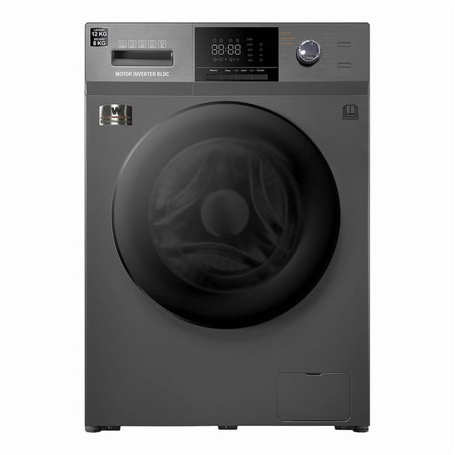 Lavasecadora White Westinghouse 12 kg de Lavado y 8 Kg de Secado Carga Frontal Gris Acero Ventana de Cristal