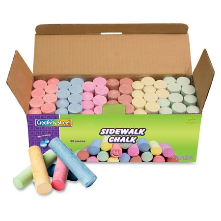 Sidewalk Chalk, 4 X 1 Dia. Jumbo Stick, 12 Assorted Colors, 52/set | Bundle of 5 Sets