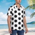 thumbnail image 5 of Xecao Soccer Ball print Hawaiian shirt - a stylish short-sleeve button-down for men, perfect for casual beach and tropical outings., 5 of 9