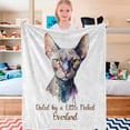 thumbnail image 4 of Kainsy Sphynx Cat Blanket for Women Girls Hairless Cat Gifts Throw Blankets for Cat Lover Cool Sphynx Cat Print Blankets Flannel Fleece Blanket for Couch Lightweight All Season(40"x50"), 4 of 8