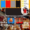 thumbnail image 6 of LIERTOUR Air Fryer Silicone Liners Reusable Rectangular Mat for Double Basket Air Fryers Heat Resistant Non-Stick Food Grade Silicone Pot Protector Home Kitchen Accessory Blue, 6 of 7