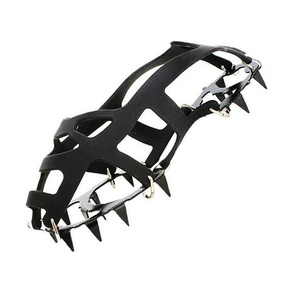 Worgeous Black Silicone Steel Crampons with 18 Teeth for NonSlip Outdoor Ice and Snow Shoes Lightweight and Durable Size L