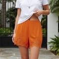 thumbnail image 3 of Pantalones cortos de satén for mujer Y2k con ribete de encaje, micro mini pantalones cortos de pijama, bragas de talle bajo, pantalones de pijama, 3 of 7