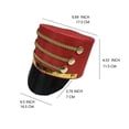 thumbnail image 2 of Langgg Colorfully Crafted Marching Band Hat Nutcrackers Drum Major Master Hats Suitable For Fun Filled Cosplay Show red, 2 of 6