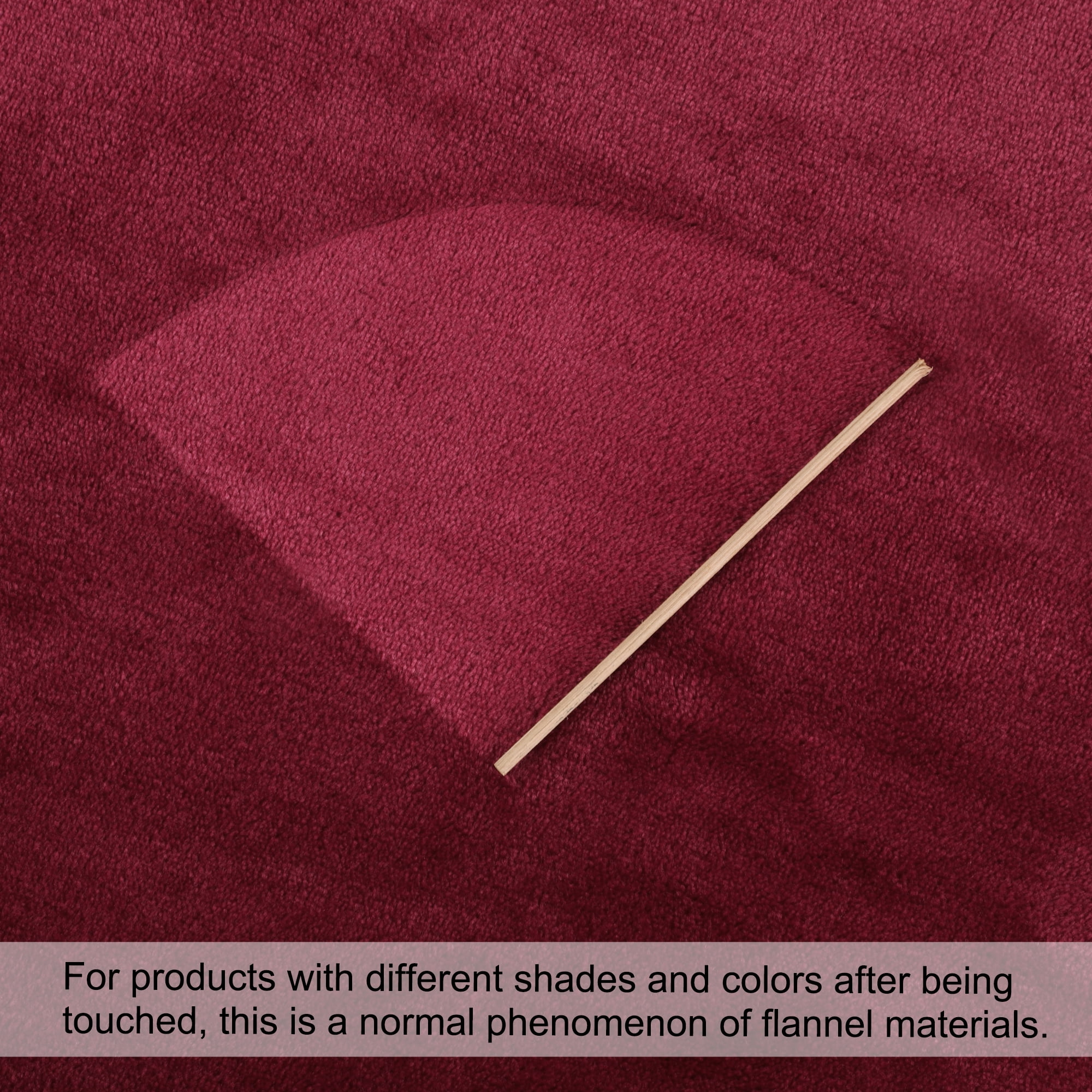 Unique Bargains Flannel Fleece Blanket Soft Wide Hemmed 30"x40" Burgundy