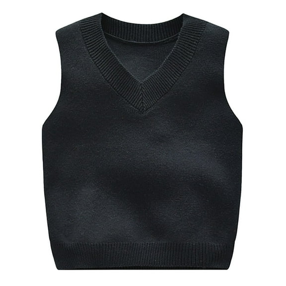 Xmarks Baby Boys Girls Sweater Vest Cable Knit Sleeveless Sweater Toddler Uniform Solid Color Pullover Vests 0-5Y