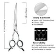 thumbnail image 2 of HASHIMOTO Curved Scissors For Dog Grooming,6.5 inches,Design For Professional Groomer. 6.5", 2 of 6