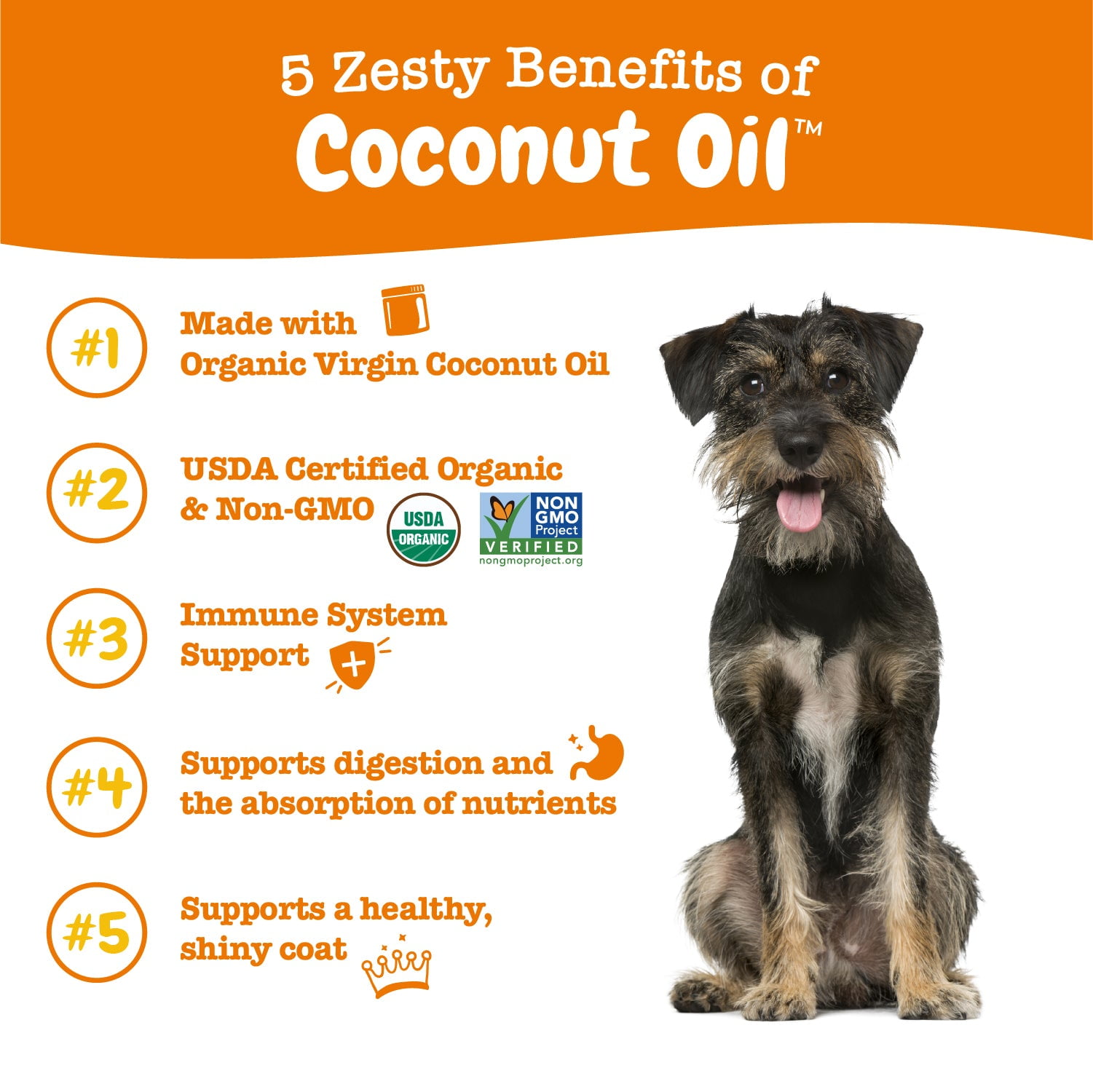 Zesty Paws Organic Coconut Oil for Dogs, Anti Itch & Skin Hot Spots, 16 oz.  