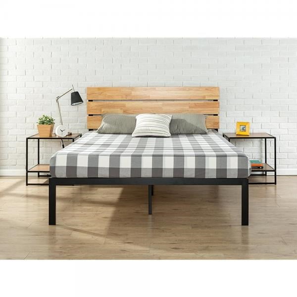 Zinus Sonoma Metal Wood Platform Bed, Metal And Wood Platform Bed Frame Queen