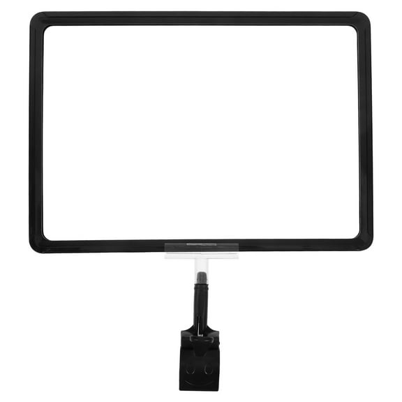 LEORX Plastic Merchandising Sign Holder Clip for Retail Store Price Display Black