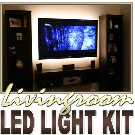 Light Control Unit Biltek 2' ft Warm White Sofa Couch Back Light LED Backlight Accent Night Light On/Off Switch Control Kit - TV Couch Lighting Wall Units Fireplaces Floating Shelves Waterproof Flexible DIY 110V-220V ()