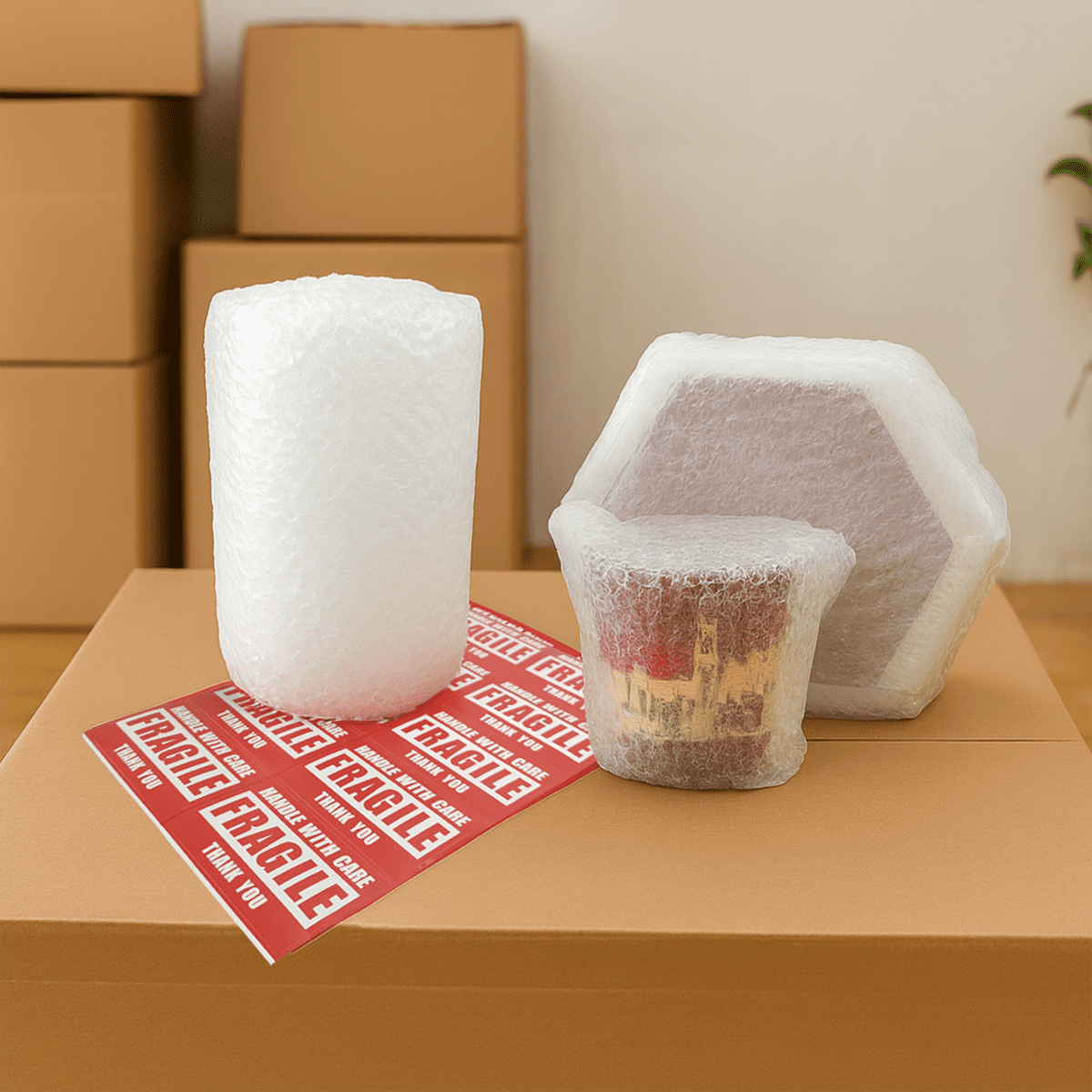 Bubble Cushioning Wrap Roll 8in x 36ft 1roll Bubble Cushion Packing Wrap for Moving & Shipping Heavy Duty Protection for Mailing & Packaging Boxes